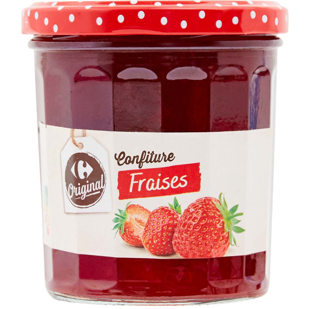 Confiture fraises 370 g Carrefour Original : photo du produit rappelé le 22/06/2022
