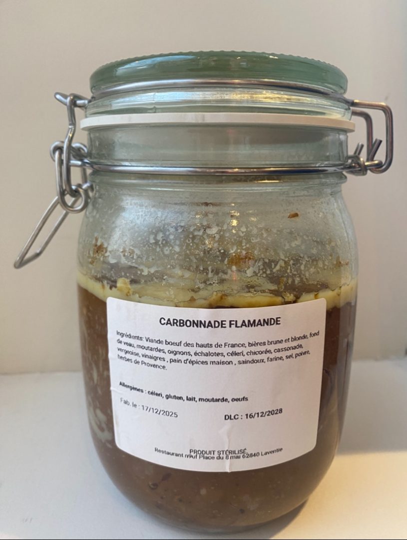 Conserve de carbonnade flamande : photo du produit rappelé le 23/01/2026