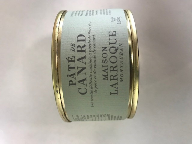 Conserve de pâte de canard en 130g Maison Larroque Montauban : photo du produit rappelé le 31/05/2024