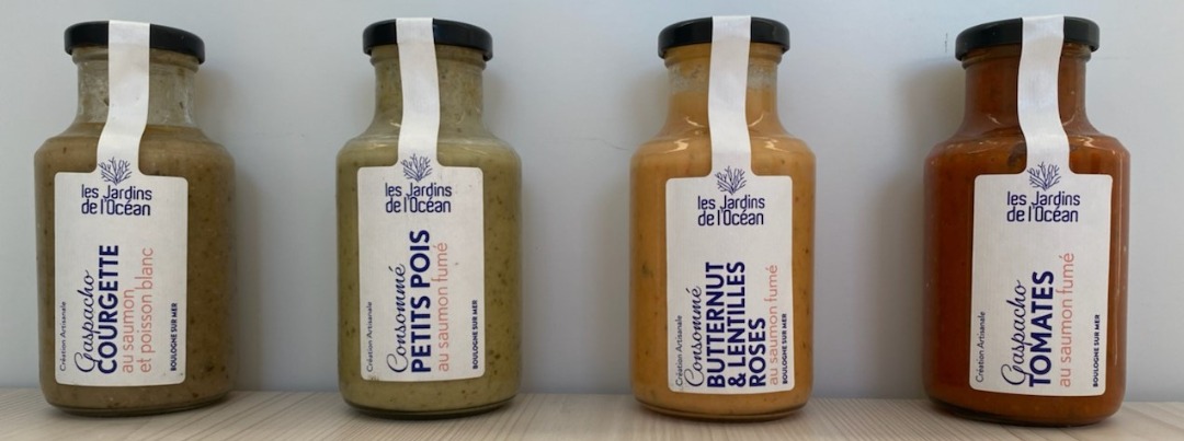 Consommé et gaspacho de légumes au saumon fumé Les Jardins de l'Ocean : photo du produit rappelé le 29/10/2021