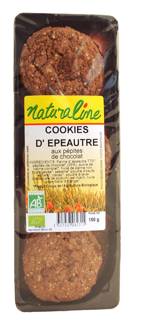 Cookies epeautre choco orange Naturaline : photo du produit rappelé le 10/06/2021