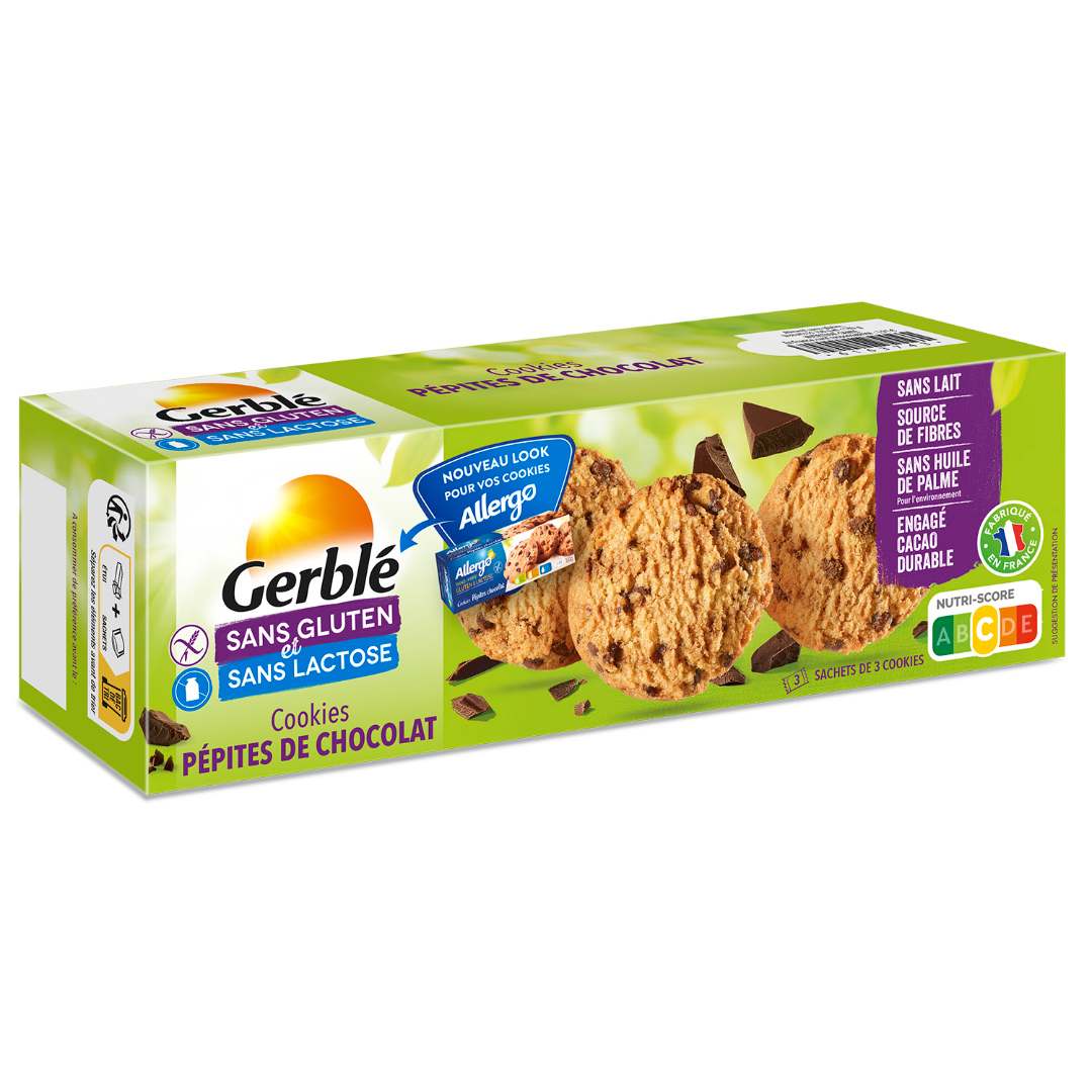 Cookies pepites de chocolat Gerble Sans Gluten : photo du produit rappelé le 29/06/2023