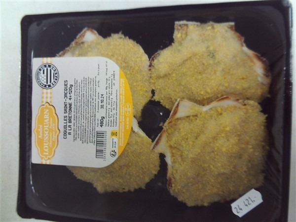 Coquilles saint-jacques a la bretonne Andre Loussouarn : photo 4 sur 5 du produit rappelé le 18/10/2024