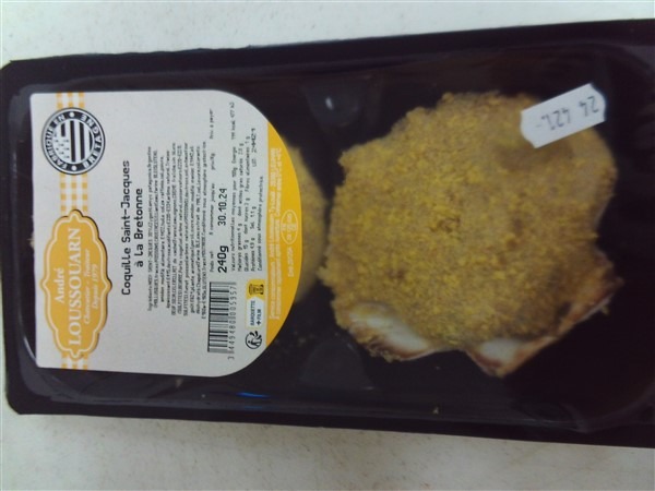 Coquilles saint-jacques a la bretonne Andre Loussouarn : photo 5 sur 5 du produit rappelé le 18/10/2024