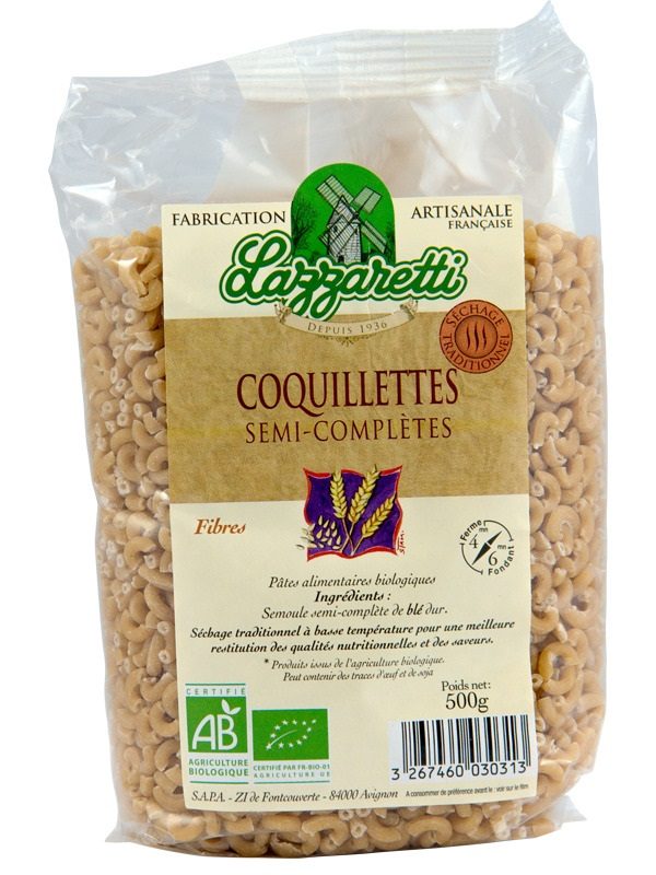 Coquillettes bio Lazzzaretti : photo du produit rappelé le 11/09/2025