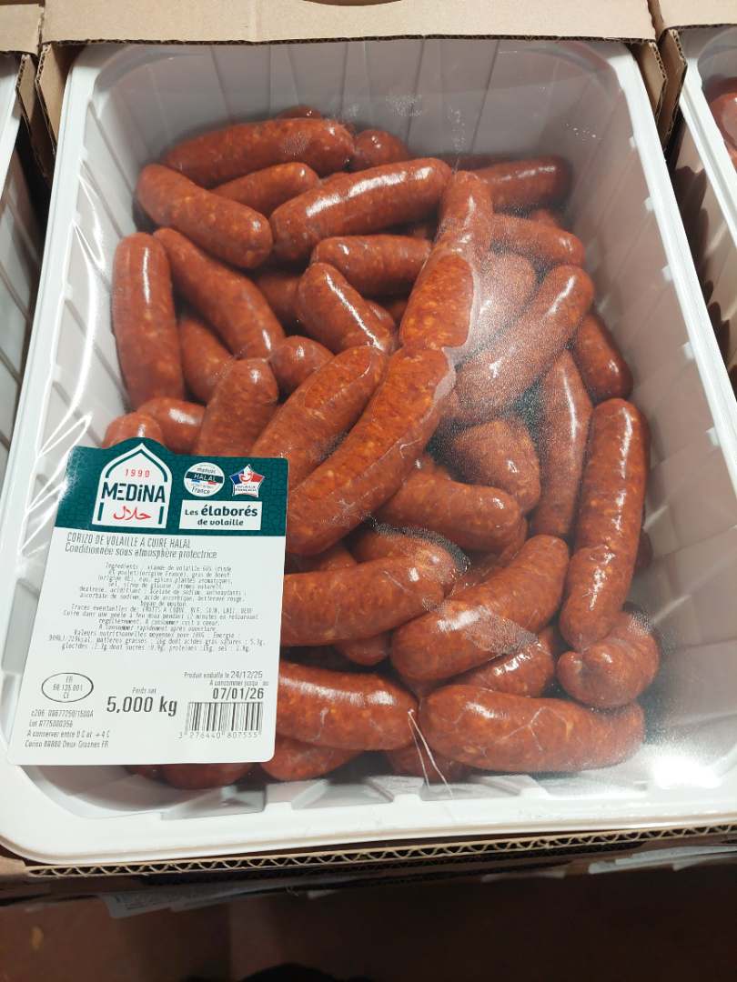 Corizo de volaille à cuire Medina : photo du produit rappelé le 29/12/2025