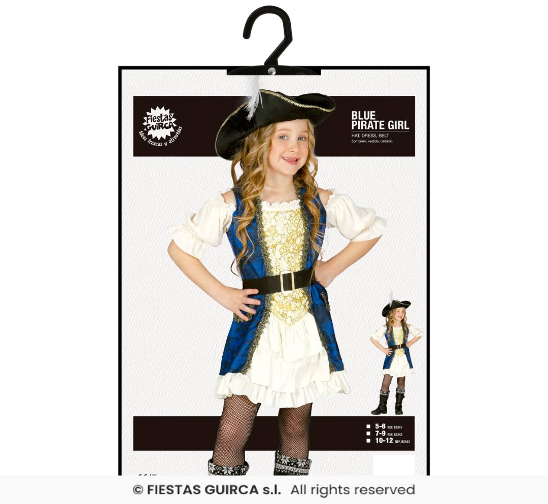 Cost. Fille pirate blanche t-5/6ans + t. 7/9 ans + t. 10/12 Fiestas Guirca : photo du produit rappelé le 29/04/2026