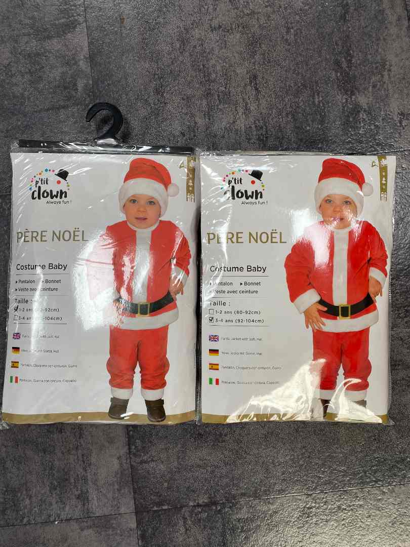 Costume baby père noël Sas P'tit Clown : photo du produit rappelé le 02/03/2022
