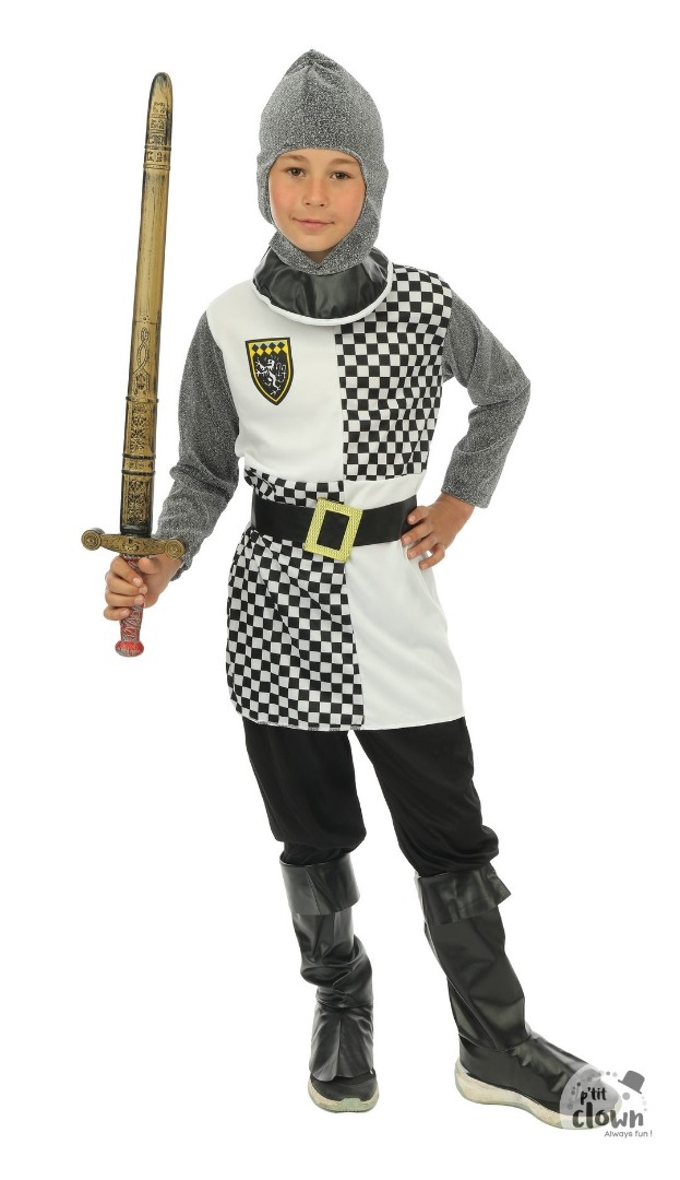 Costume chevalier - enfant - gris P'tit Clown : photo du produit rappelé le 24/01/2025