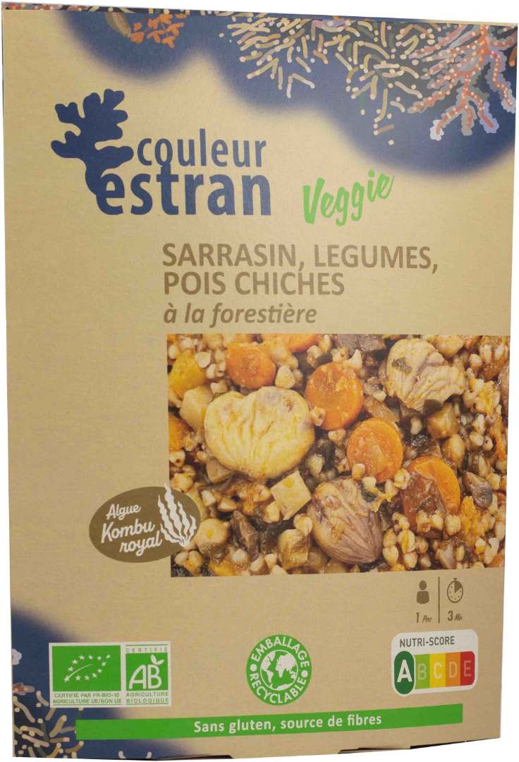Couleur estran sarrasin, légumes et pois chiches à la forestière : photo du produit rappelé le 18/11/2024