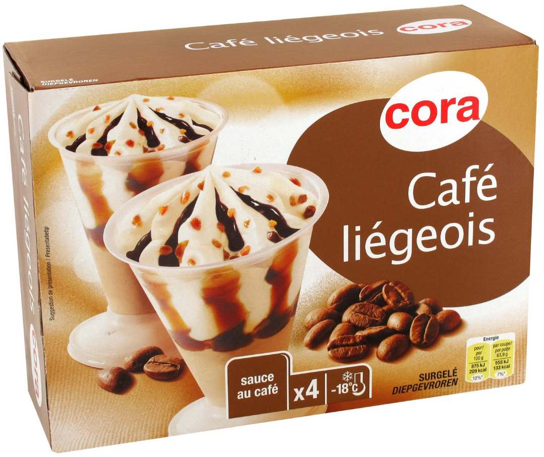 Coupe café liégeois Cora : photo du produit rappelé le 28/07/2021
