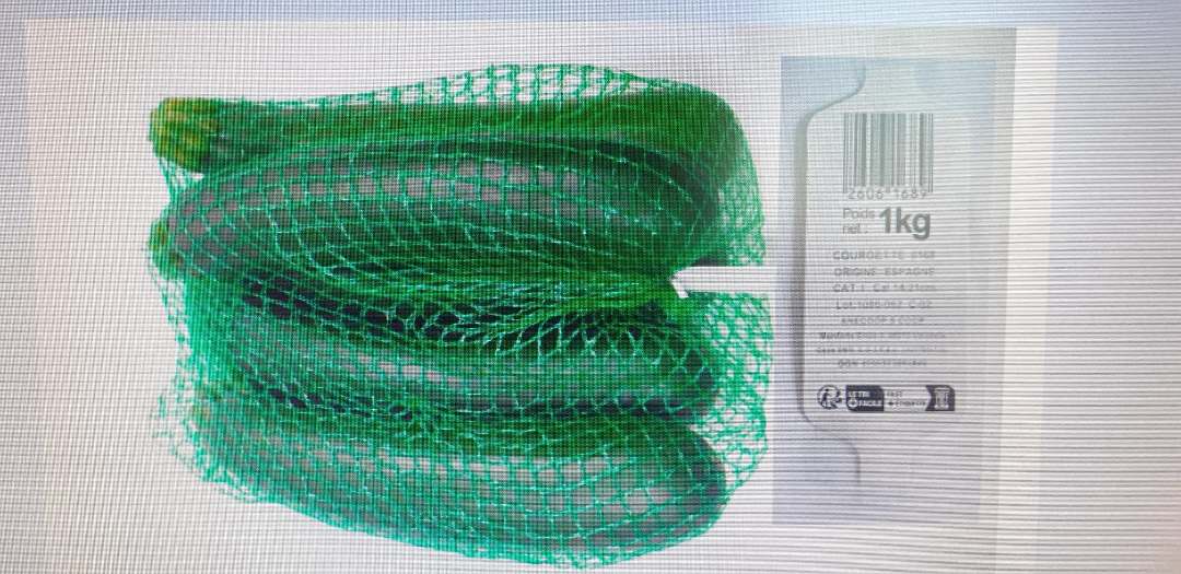 Courgette filet 1kg Aldi : photo du produit rappelé le 18/03/2024