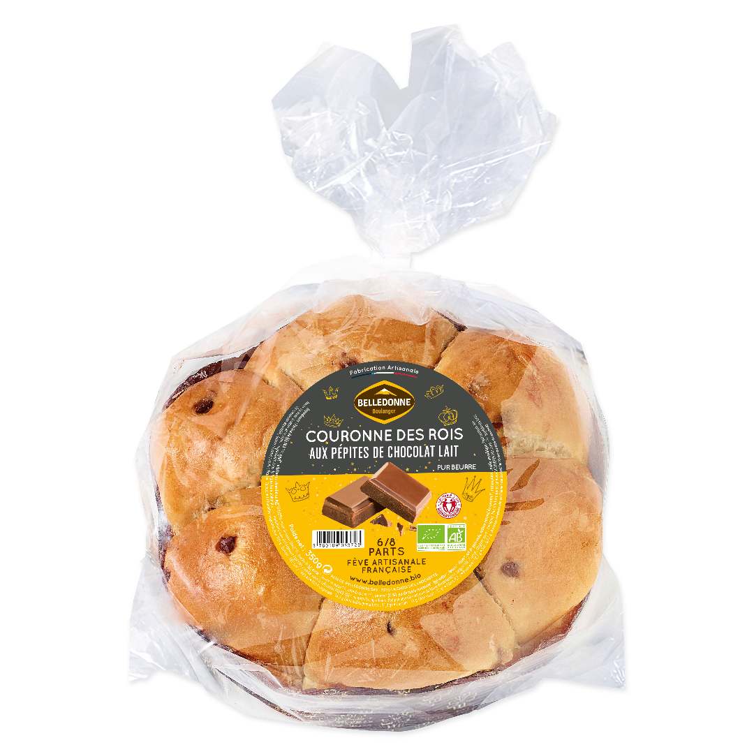 Couronne des rois aux pépites de chocolat lait Belledonne : photo du produit rappelé le 14/01/2022