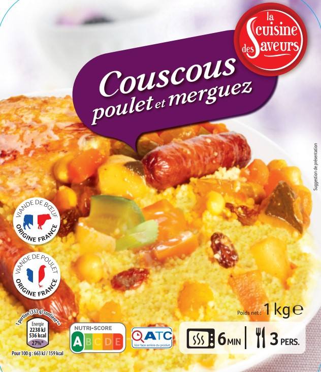 Couscous 1kg La Cuisine des Saveurs : photo du produit rappelé le 29/05/2024