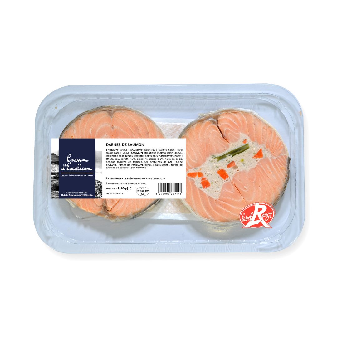 Cran d'escalles darne saumon d'ecosse farci label rouge : photo du produit rappelé le 20/01/2022