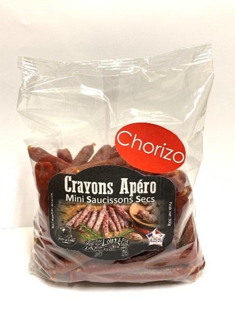 Crayon chorizo : photo du produit rappelé le 13/07/2022
