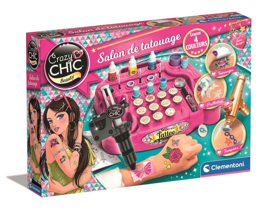 Crazy chic beauty salon de tatouage Clementoni : photo du produit rappelé le 12/03/2025
