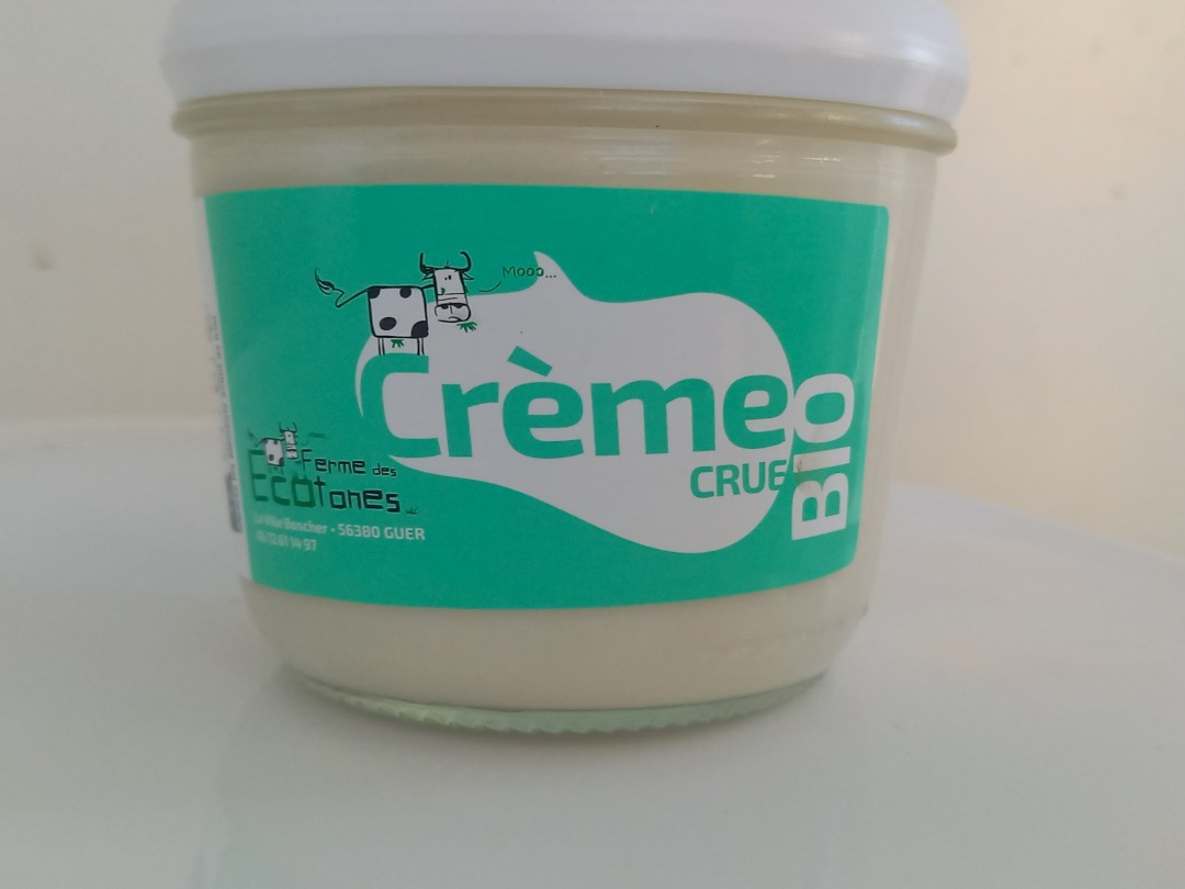 Crème crue Ferme des Ecotones : photo du produit rappelé le 24/12/2025