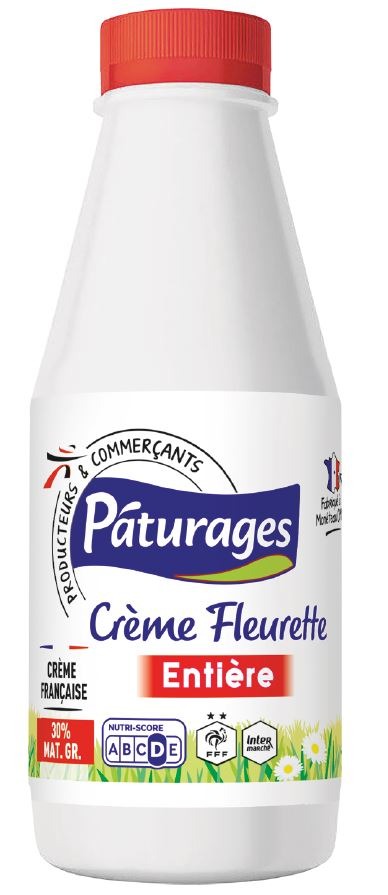 Crème fleurette entière Paturages : photo du produit rappelé le 05/08/2023