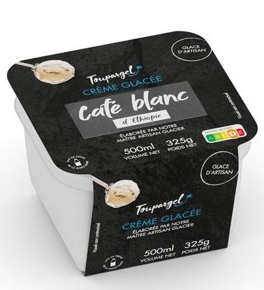Crème glacé cafe blanc Toupargel : photo du produit rappelé le 26/07/2021