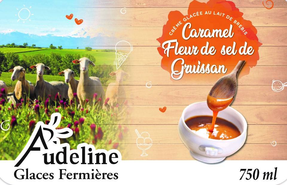Crème glacée au lait de brebis Audeline : photo du produit rappelé le 04/11/2021