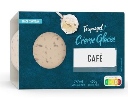 Crème glacée cafe Toupargel : photo du produit rappelé le 26/07/2021