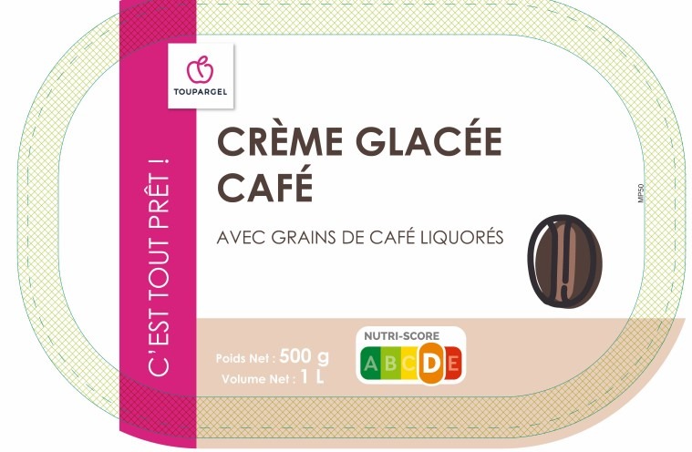 Crème glacée cafe Toupargel : photo du produit rappelé le 13/07/2021