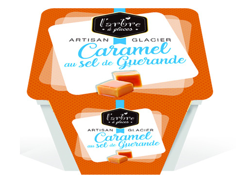 Crème glacée caramel au sel de guérande 0,75l L'Arbre à Glaces : photo du produit rappelé le 15/11/2021