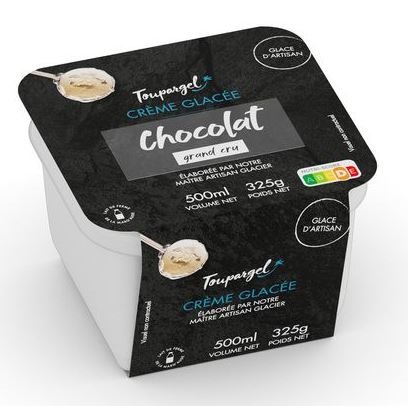Crème glacée chocolat grand cru Toupargel : photo du produit rappelé le 26/07/2021