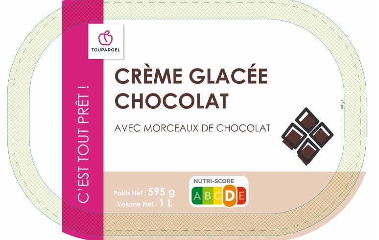 Crème glacée chocolat Toupargel : photo du produit rappelé le 13/07/2021