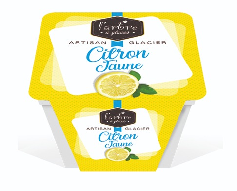 Crème glacée citron jaune 0,75l L'Arbre à Glaces : photo du produit rappelé le 15/11/2021
