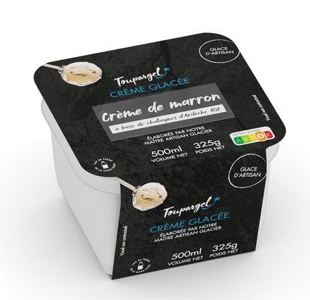Crème glacée creme marron Toupargel : photo du produit rappelé le 26/07/2021