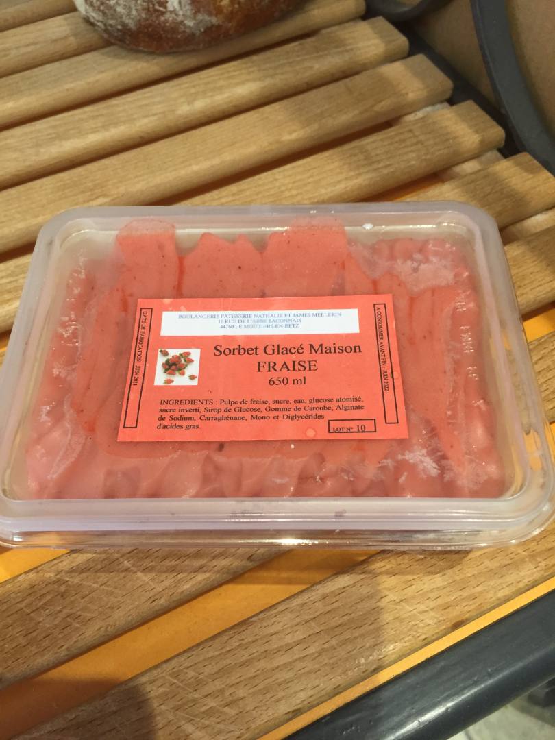 Crème glacée et sorbet en 650 ml : photo du produit rappelé le 30/07/2021