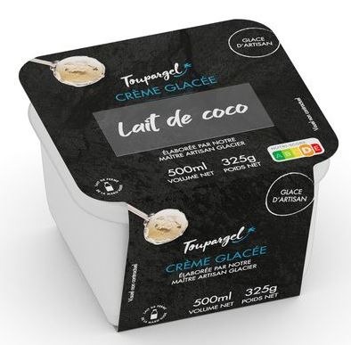 Crème glacée lait de coco Toupargel : photo du produit rappelé le 26/07/2021