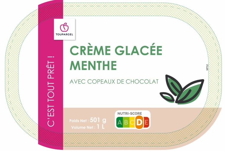 Crème glacée menthe Toupargel : photo du produit rappelé le 13/07/2021