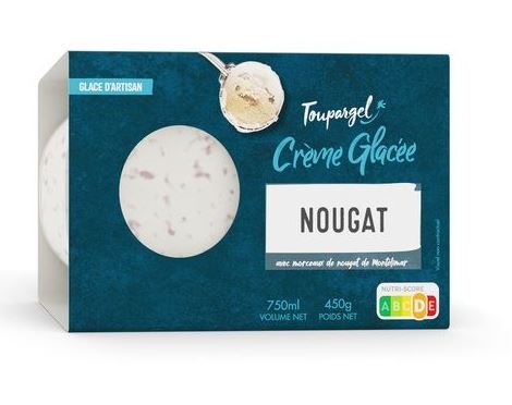 Crème glacée nougat Toupargel : photo du produit rappelé le 26/07/2021