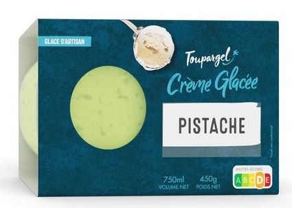 Crème glacée pistache Toupargel : photo du produit rappelé le 26/07/2021