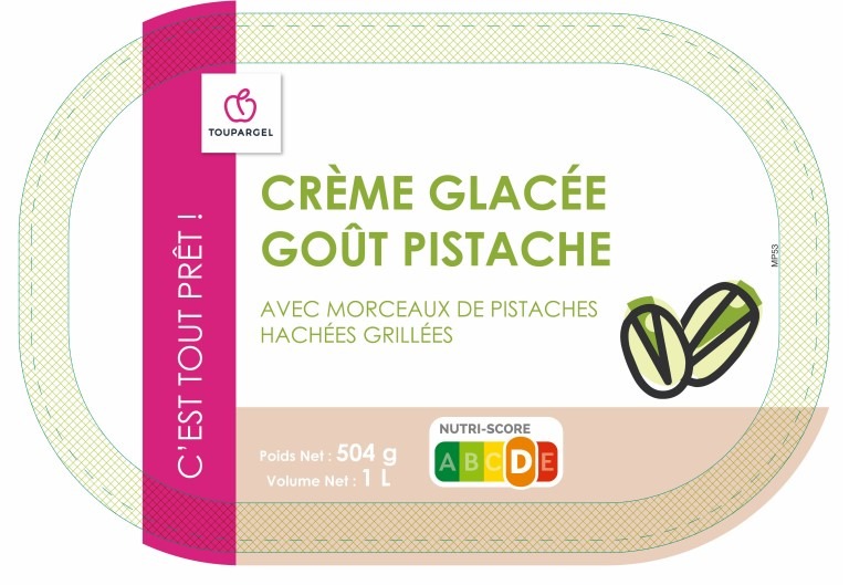 Crème glacée pistache Toupargel : photo du produit rappelé le 13/07/2021
