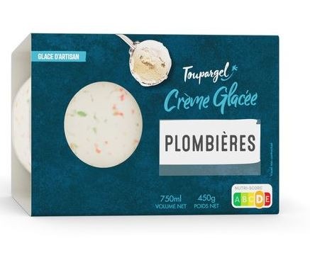Crème glacée plombiere Toupargel : photo du produit rappelé le 26/07/2021