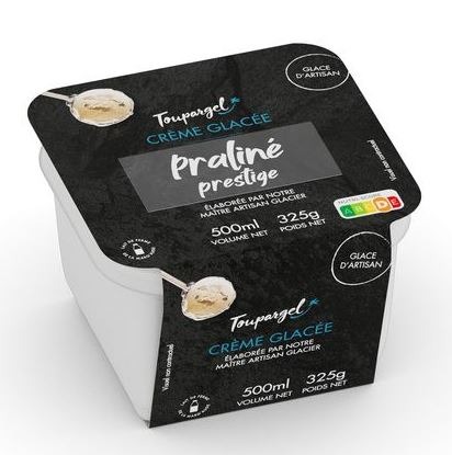 Crème glacée praline prestige Toupargel : photo du produit rappelé le 26/07/2021