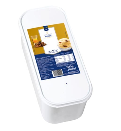 Creme glacee rhum raisin 5l Metro Chef : photo du produit rappelé le 02/02/2022
