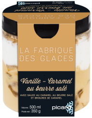 Creme glacee vanille caramel beurre sale Picard : photo du produit rappelé le 27/01/2022