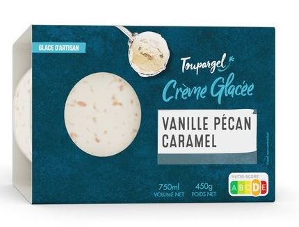 Crème glacée vanille caramel pecan Toupargel : photo du produit rappelé le 26/07/2021