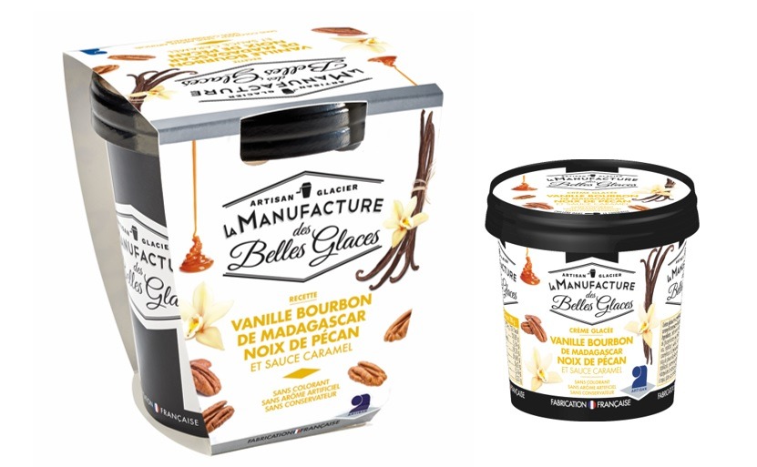 Crème glacée vanille & noix de pécan La Manufacture des Belles Glaces : photo du produit rappelé le 20/06/2022