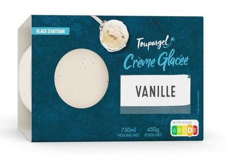 Crème glacée vanille Toupargel : photo du produit rappelé le 26/07/2021