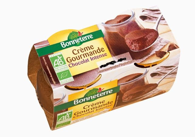 Crème gourmande chocolat 2x120g Bonneterre : photo du produit rappelé le 26/07/2023