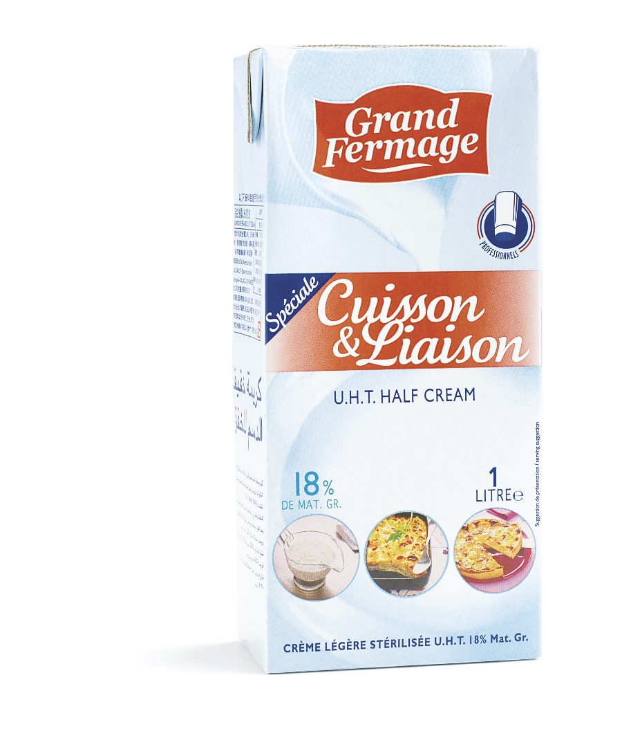 Crème légère stérilisée uht 18% mg 1l Grand Fermage : photo du produit rappelé le 23/07/2021