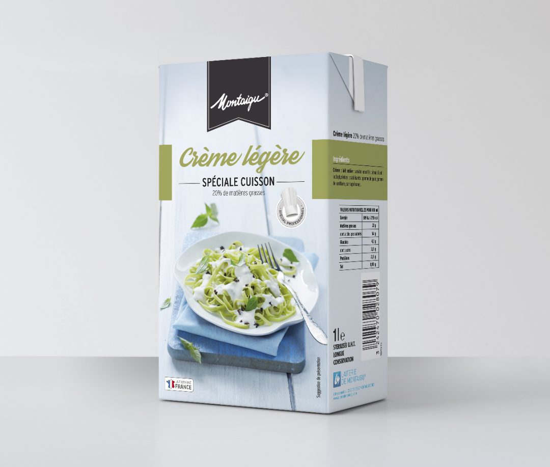 Creme legere sterilisee uht spéciale cuisson 20% matières grasses Montaigu : photo du produit rappelé le 09/12/2021