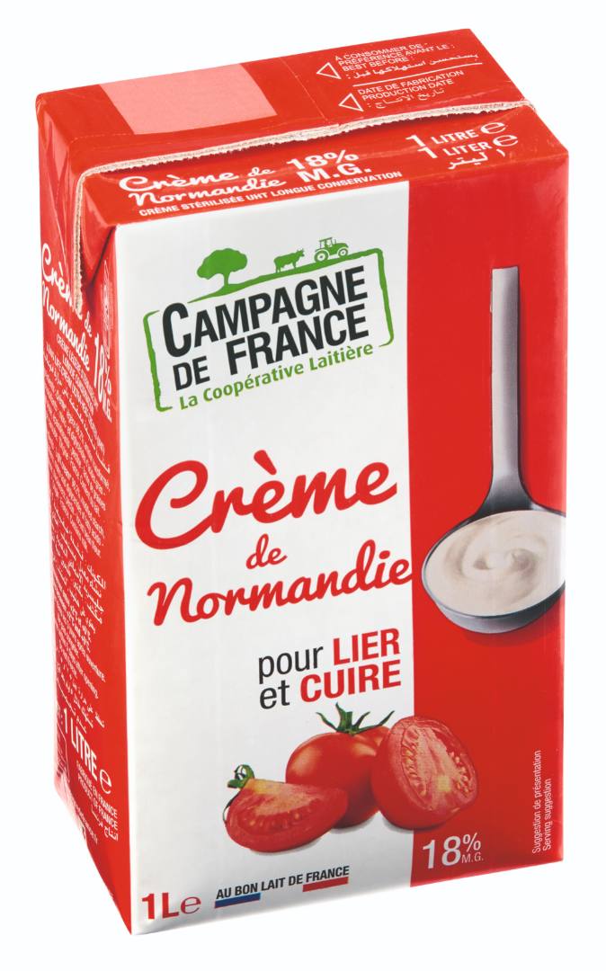 Crème légère uht Campagne de France : photo du produit rappelé le 23/07/2021