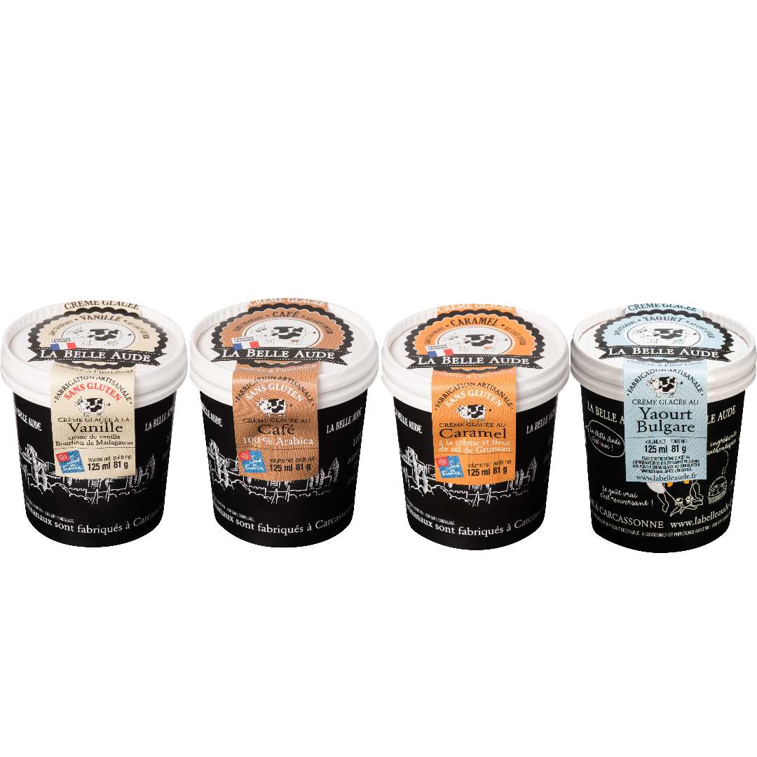 Crèmes glacées à la vanille aux gousses de vanille bourbon La Belle Aude : photo du produit rappelé le 10/06/2021